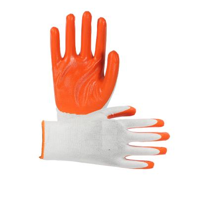 China Wholesale Durable Durable Polyester And Nitrile Safety Protection Anti-Slip Working Gloves for sale