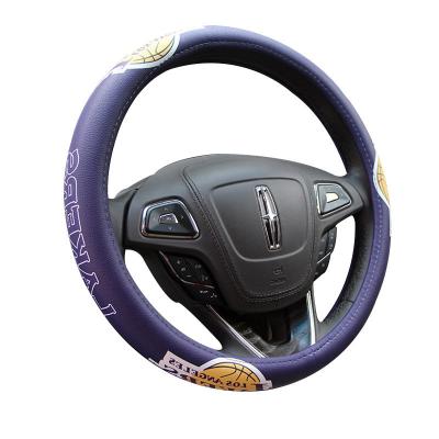 China beach & Holiday Luxury Design Gold Silver Leather Steering Wheel Cover For Universal for sale