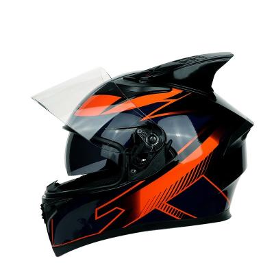 China ABS Helmet Covered Modular Helmet Four Seasons Angle Motorcycle Racing Helmet for sale