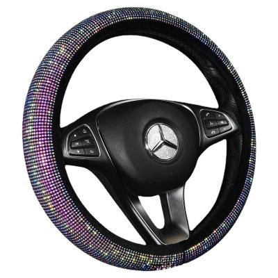 China Sports Girly Multi Color Fluffy Car Fuzzy Real Fur Automotive Furry Steering Wheel Cover Set For Women for sale