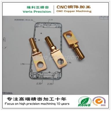 China Precision CNC Metal Machining Part / CNC Machined Copper Part for Hardware Spare Part for sale