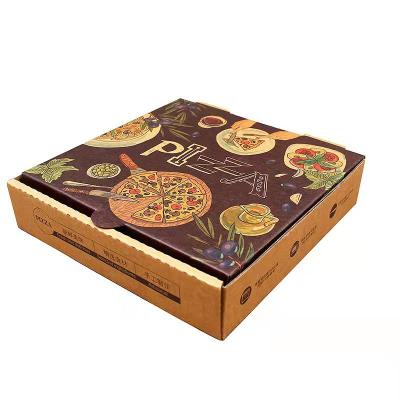 China BoDuo Recyclable Factory Eco-friendly Pizza Cardboard Box Corrugated Paper Packaging 6inch - 16inch Pizza Box for sale