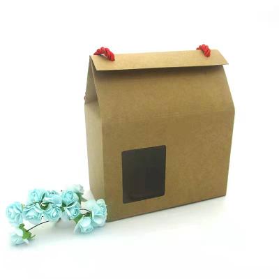 China Recycled Materials Custom Logo Printed Kraft Paper Box Gift Packaging Box For Food Nuts for sale