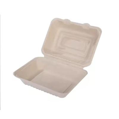 China Traditional Biodegradable Bagasse Togo Container Take Away Food Packing Lunch Box For Restaurant for sale