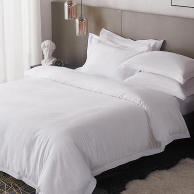 China Nondisposable Hotel Jacquard Embroidery Cotton Bed Sheets 1000 Thread Count Bedding Set White Luxury for sale