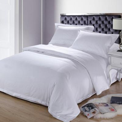 China Hotel 60s 300T Nondisposable White Bed Sheets Bedding Set 7 Piece Queen King Size Duvet Cover for sale