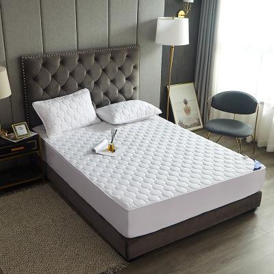 China Hotel Waterproof Custom Logo Bedspread Cotton Fitted Sheet Cover For Bed Queen for sale