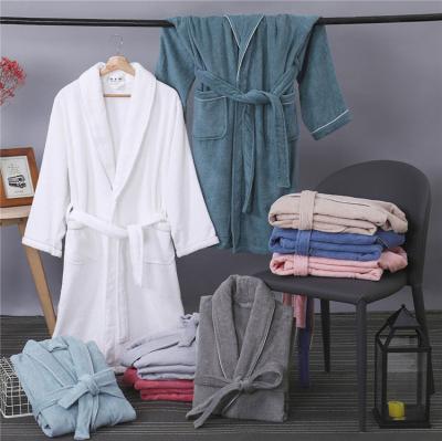 China Hotel Embroiderable Bathrobe Cotton Velvet Men Women Bathrobe Luxury Plus Size QUICK DRY for sale