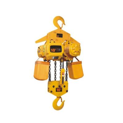 China Hotels 10 Ton Electric Chain Hoist With Hook HHBD Type , Electric Chain Block for sale