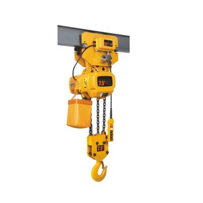 China Hotels Electric Chain Hoist With Electric Trolley 7.5 Ton HHBD Type for sale