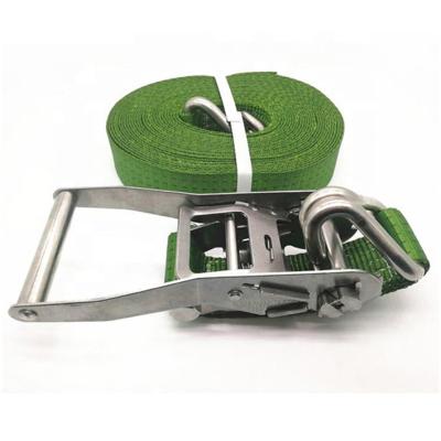 China Retractable Polyester Cargo Lashing Down Belt Ratchet Tie Straps for sale