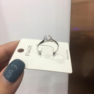 China FASHIONABLE Free Size 925 Sterling Silver Ring For Wedding Engagement Jewelry Diamond Ring Adjustable Crystal Rings for sale