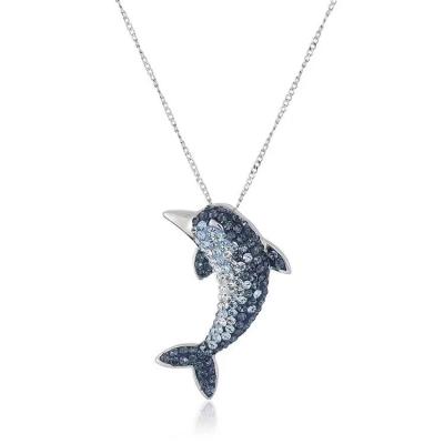 China 925 Sterling Silver Fashion Jewelry Dolphin Wholesale FASHIONABLE Pendant Necklace Jewelry Women for sale