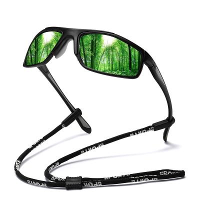 China Sports Sunglasses Sports Cycling Windproof Sunglasses Men TR90 Polarized Discoloration Night Vision Sunglasses for sale