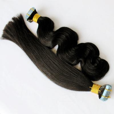 China Indian Raw Natural Hairline Hair Extension Hair Indian Raw Straight Curly Curly Vapor Curly Tape In Processed for sale