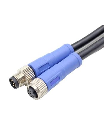 China M8 Automotive Circular Sensor Connectors Waterproof IP67 6 Pin Male To Female Straight Overmold Cable For Signals for sale