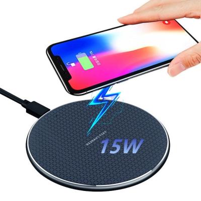 China 15W 10W Universal Mobile Phone Fast Wireless Charger Mobile Phone Pad Wireless Charging Pad Adapter New Products For iPhone for sale