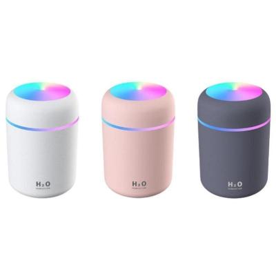 China Color Changing Essential Oil Mini Ultrasonic Car Air Humidifier Dual Fogger Spray Mist Maker LED Light Aroma Wet Diffuser for sale