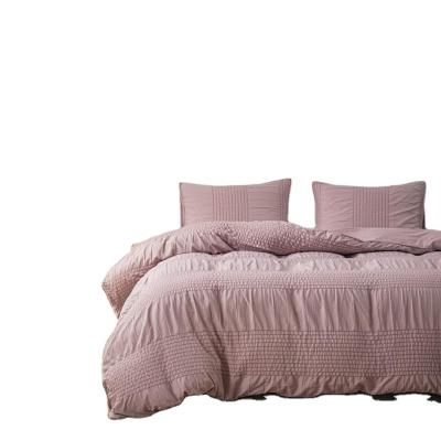 China Anti-Static Ruffles Bed Spreads Bedding Sets Bed Seersucker Duvet Cover Set Luxury for sale