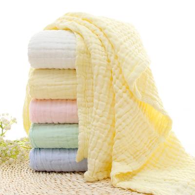 China High Quality Cotton Plain Muslin Throw Baby Blanket for sale