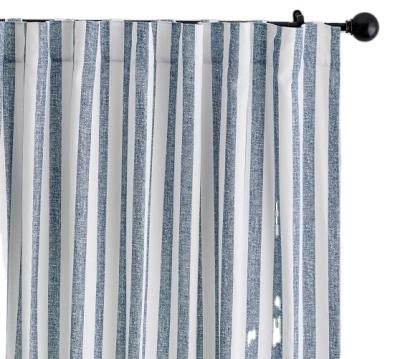 China Wholesale Blackout Bed Room Stripe Luxury Chenille Window Curtain for sale