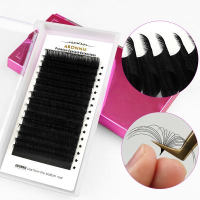 China Natural Long Abonnie Russian 0.03 Volume Mink Eyelash Extension Trays Volume Eyelash Extension for sale