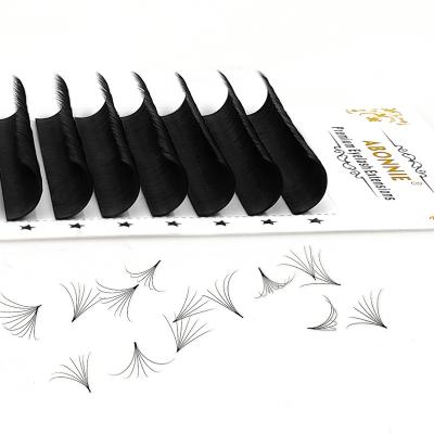 China PBT 20mm25mm Natural Material Easy Fanning Eyelash Extensions 05 Volume 07 Easy Fanning Cashmere Eyelash Extension Fan Licks for sale