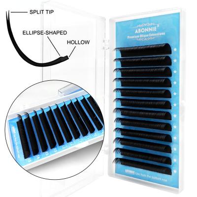 China Individual premium ellipse lash volume trays las supplies mink lashes flat eyelash extensions in natural cashmere silk for sale