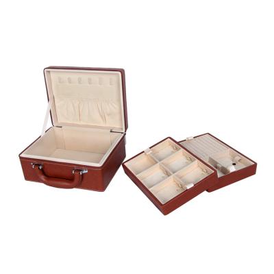 China Jewelry Collection Fashion Jewelry Case For Jewelry Collection Leather Collect Jewelry Case For Seller Gold Home Use for sale