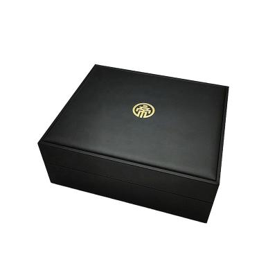 China Jegift Packaging Custom Design Medal Gift Box For Jewelry Gift Box Packaging Jewelry Box Custom Luxury With Logo Black Leather for sale