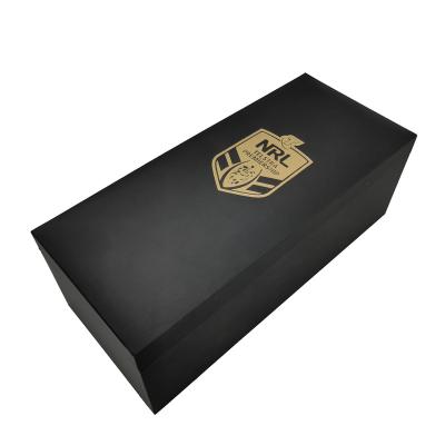 China High Quality Jewelry Packaging MDF Gift Box For Trophy And Medal With Velvet Insert Led Light Box Black Gift Box Jewelry Packaging for sale