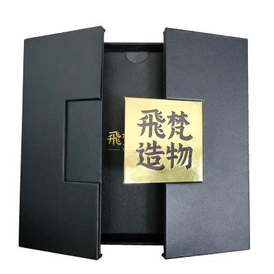 China Handmade customized opening pepar packaging magnetic gift box double door morocco paper bracelet closure cardboard gift box for sale