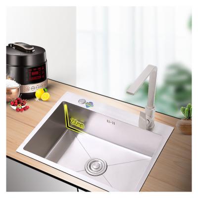 China Sense Faucets OEM Production For 15 Years Best Discount Cheap 304 Stainless Steel Undermount Kitchen Sink With Faucet for sale