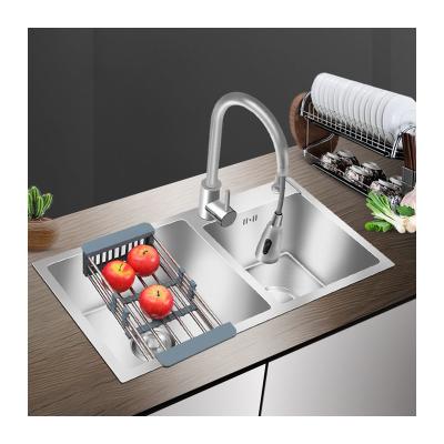 China Sense Faucets OEM Production For 15 Years Durable Stainless Steel Kitchen Single Sink Faucet Bowl With Kitchen Drainer for sale