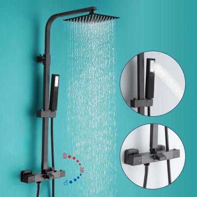 China Sense Faucets Thermostatic Shower Faucet Set Bathroom Shower Ceiling Mount Shower Set for sale