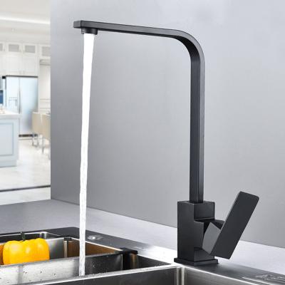 China Hot And Cold Matte Black Sink Faucet Kitchen Faucet Matte Black Kitchen Sink Faucet Sense Faucets for sale