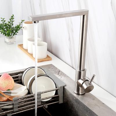 China Single Handle Kitchen Sink Faucet Hot and Cold Water Faucet Sense Faucets for sale