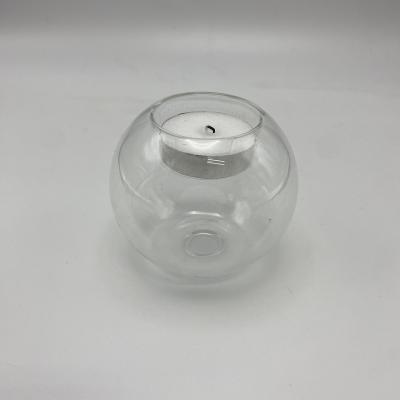 China Unique Art Candle Holder Manufacturer High Quality Glass Modern Dinner Borosil Glass Candle Holder for sale