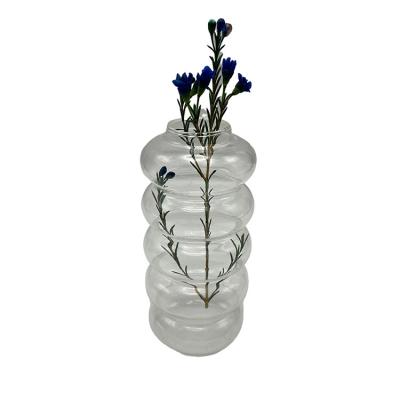 China Modern Quality And Quantity Assured New Art Design Strip Flower Glass Vase For Candles for sale