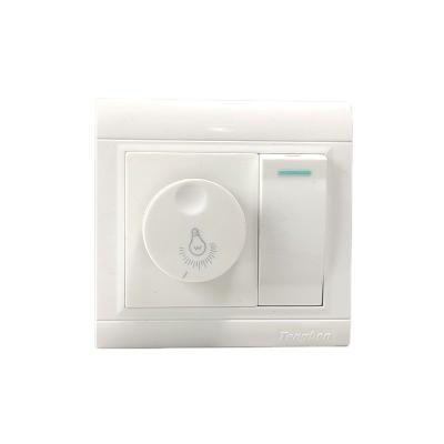 China Wall Mounted Surface Mounted Dimmer With Manual Switch 86 Button Large Plate Stepless Adjustment Control With Switch Panel MB8-TGK1 for sale