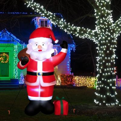 China Factory Direct Sale Oxford Advertising LED Christmas Santa Toy Yard Outdoor Inflatables Christmas 5ft for sale