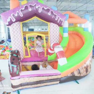 China Oxford Happy Kiddie Toys Direct Selling Inflatable Ice Cream Castle Inflatable Jumping Castle For Kids for sale