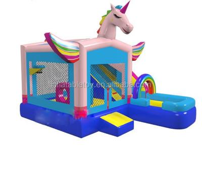 China PVC Tarpaulin 2020 New Year Hot Selling Unicorn Bouncy Castle For Kids for sale