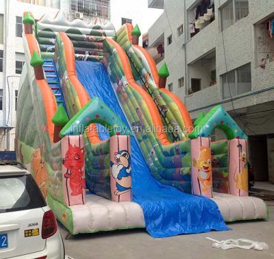 China High Quality Large Inflatable Dry Slide Inflatable Bouncer Slide For Kids And Adults 10L*5W*7Hmeter for sale