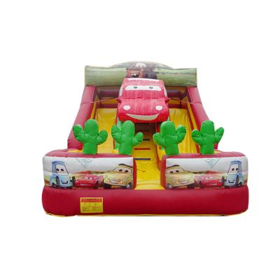 China PVC tarpaulin factory direct hot sale car style huge inflatable slides with good price for sale