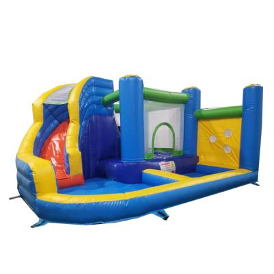 China Polyester coated pvc popular design 2021 wholesale kids toy china cheap inflatable slides for sale for sale