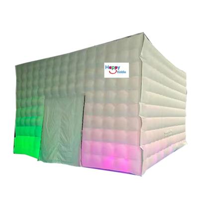 China PVC or Oxford LED Lighting Tent Inflatable Wedding Cube Party Tent Air Inflatable For Sale for sale