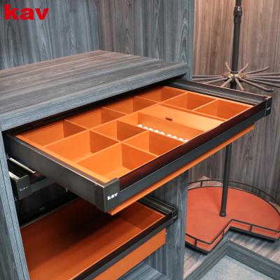 China Modern top-grade divider box trinket box with soft close undermount drawer slide for wardrobe zu verkaufen