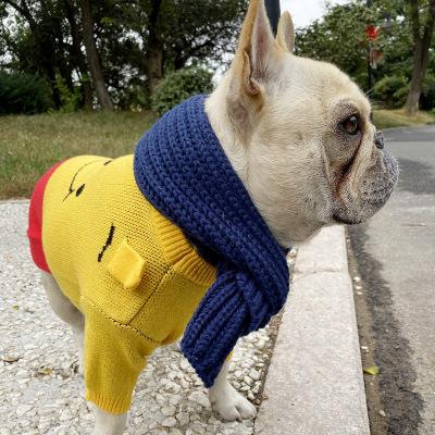 China Factory Stocked Long Pet Winter Warm Scarf Dog Small Knitted Neck Soft Scarf Knitted Pet Accessories for sale