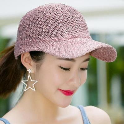 China COMMON Fashion Sequins Sports Shiny Mesh Baseballcap Hip Hop Hats For Women for sale